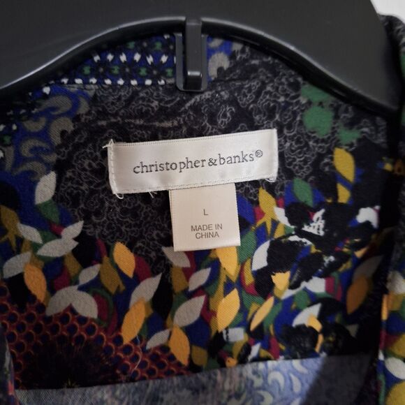 Artsy Christopher & Banks Women's Blazer Jacket Office Siren Tapestry L - Picture 2 of 10